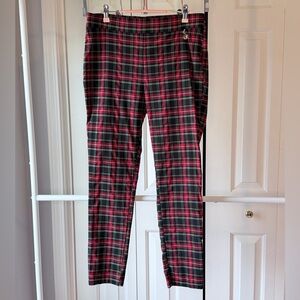 Tommy Hilfiger Red and Black Plaid Pants